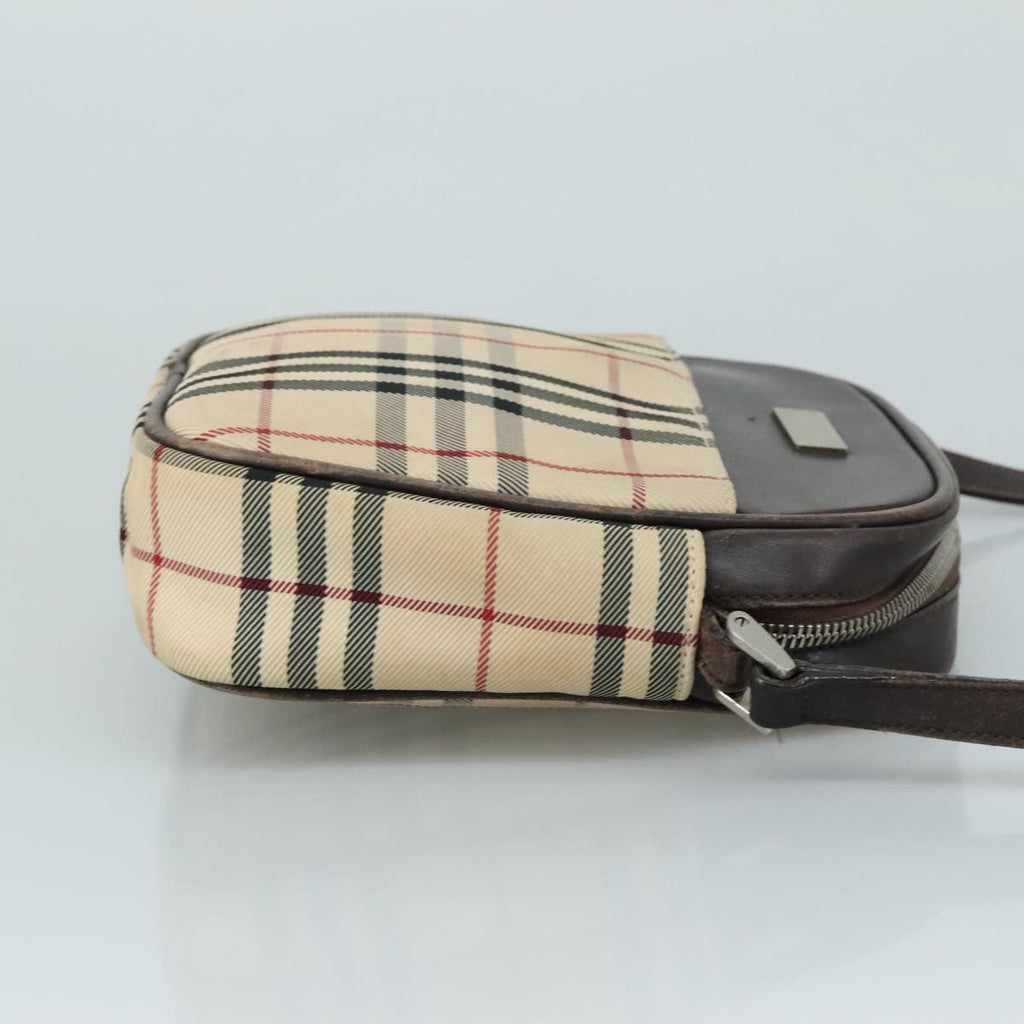 Burberry Nova Check Shoulder Bag Canvas And Leather Beige Canvas Shoulder Bag