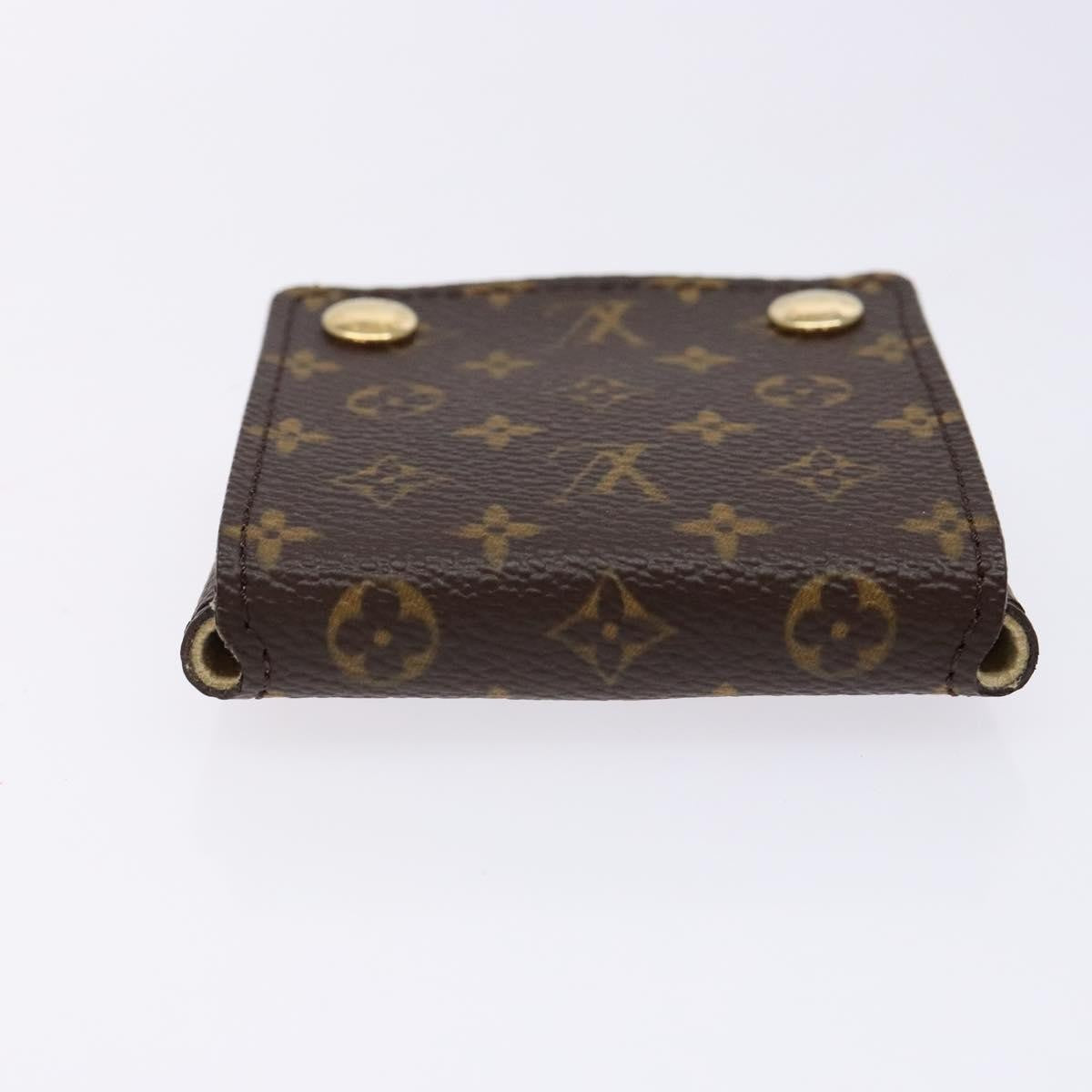 Louis Vuitton Case Jewelry Box Canvas Brown Canvas Wallets Accessory