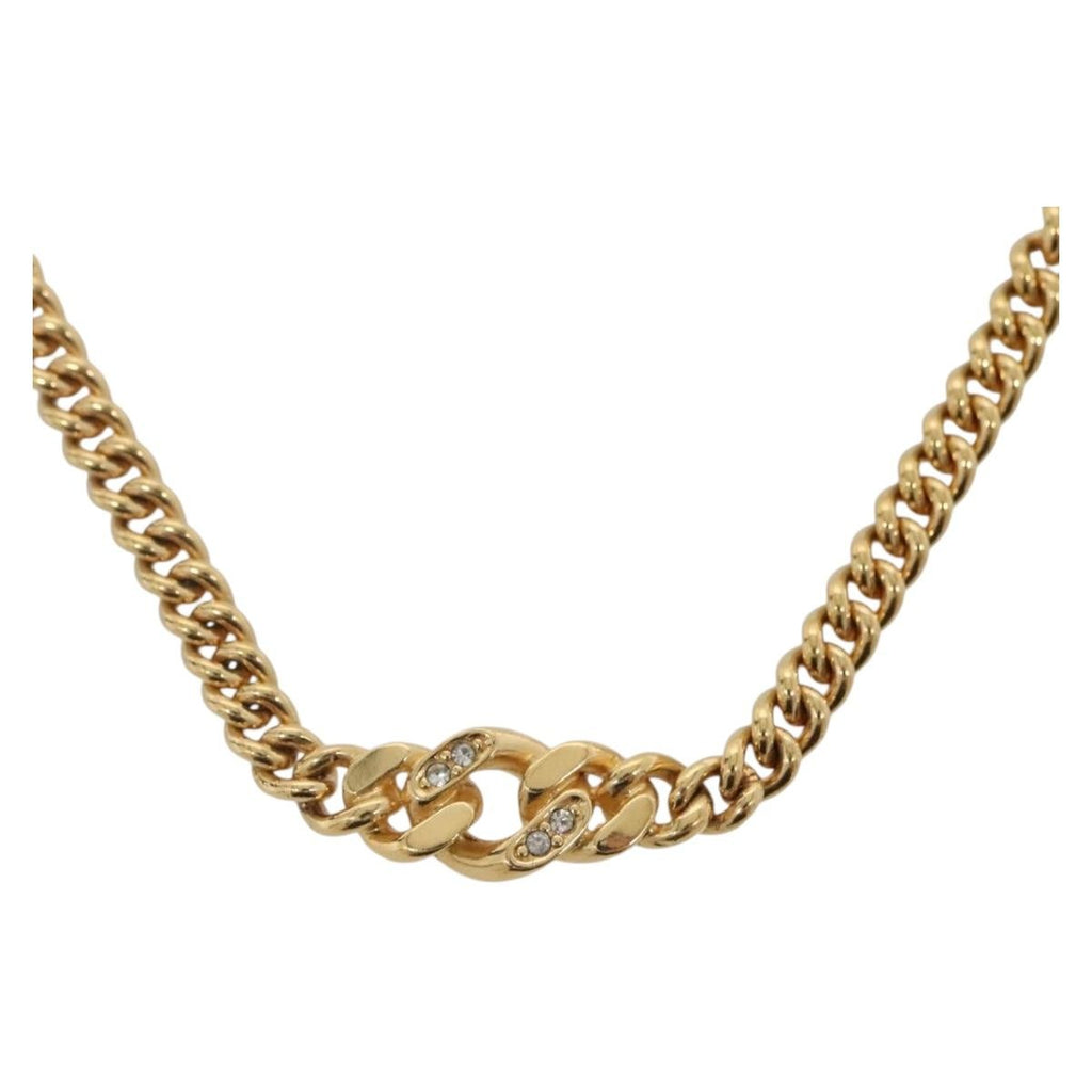 Christian Dior Cd Pendant Necklace Gold-Plated Gold Metal Jewelry (Pre-Owned)