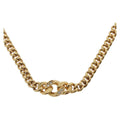 Christian Dior Cd Pendant Necklace Gold-Plated Gold Metal Jewelry (Pre-Owned)