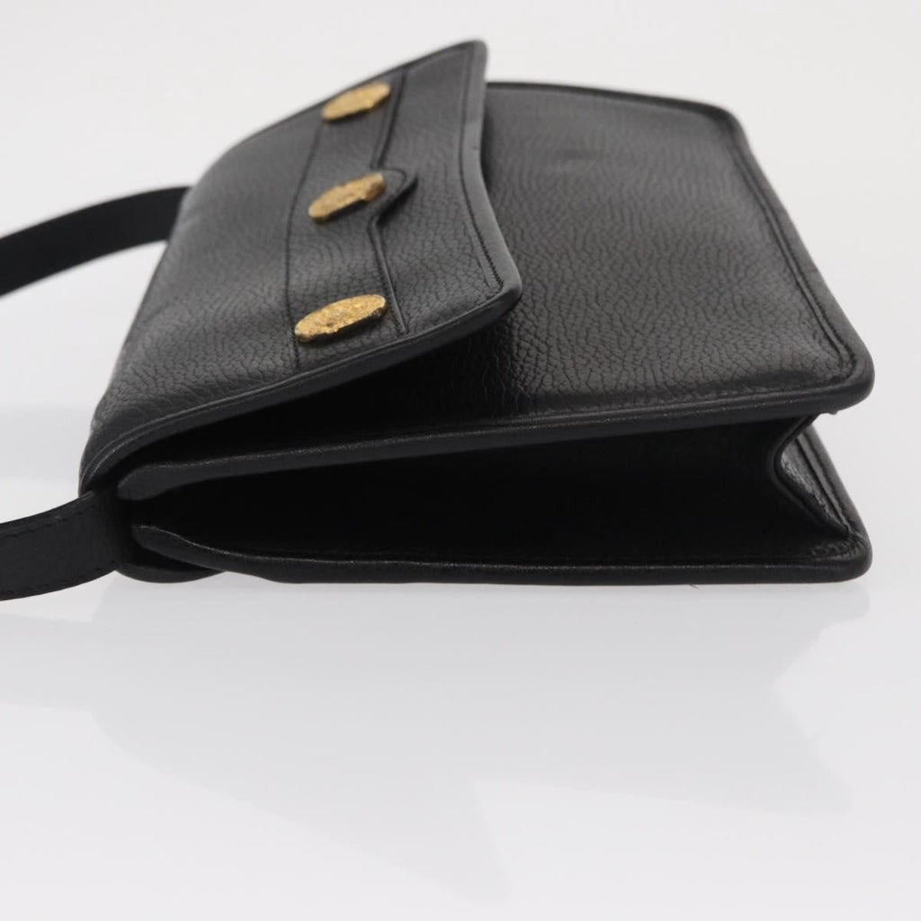 Celine Vintage Shoulder Bag Leather Black Leather Shoulder Bag Bag