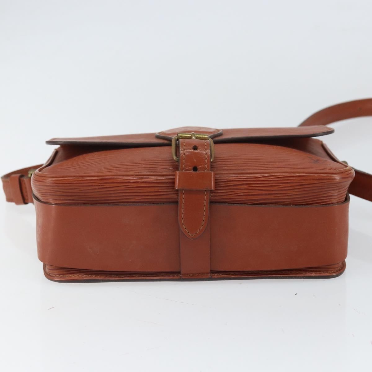 Louis Vuitton Cartouchiere Handbag Epi Leather Brown Leather Shoulder Bag