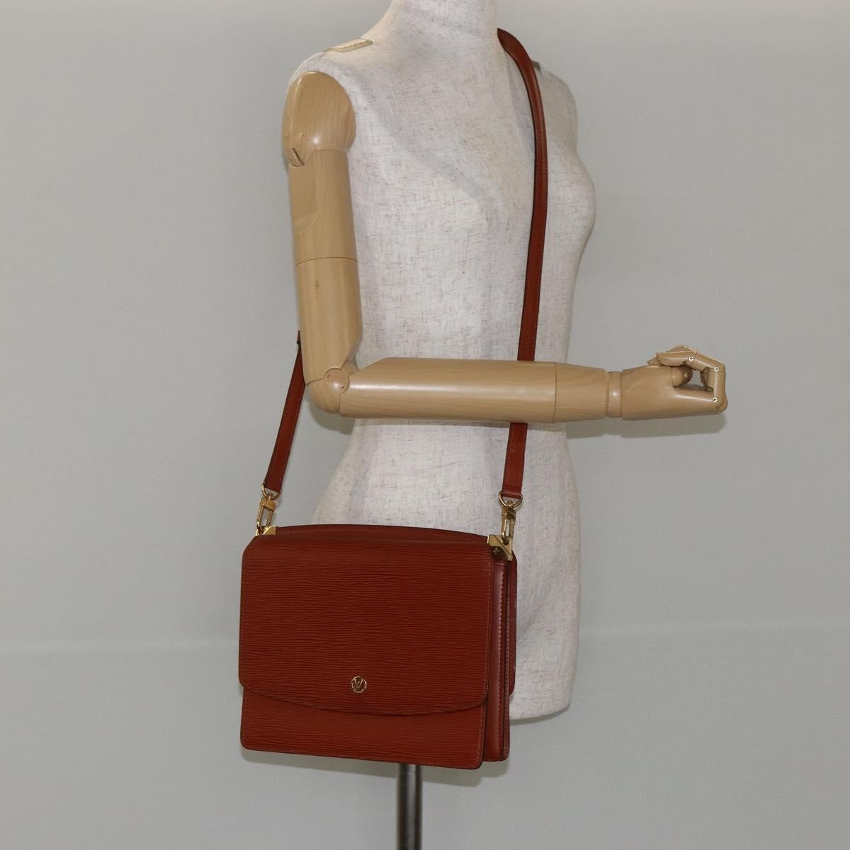 Louis Vuitton Grenelle Shoulder Bag Epi Leather Brown Leather Shoulder Bag