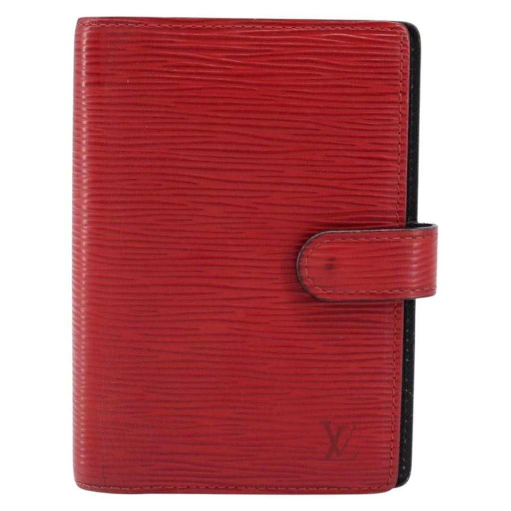 Louis Vuitton Agenda Cover Epi Leather Red Leather Wallets Accessory