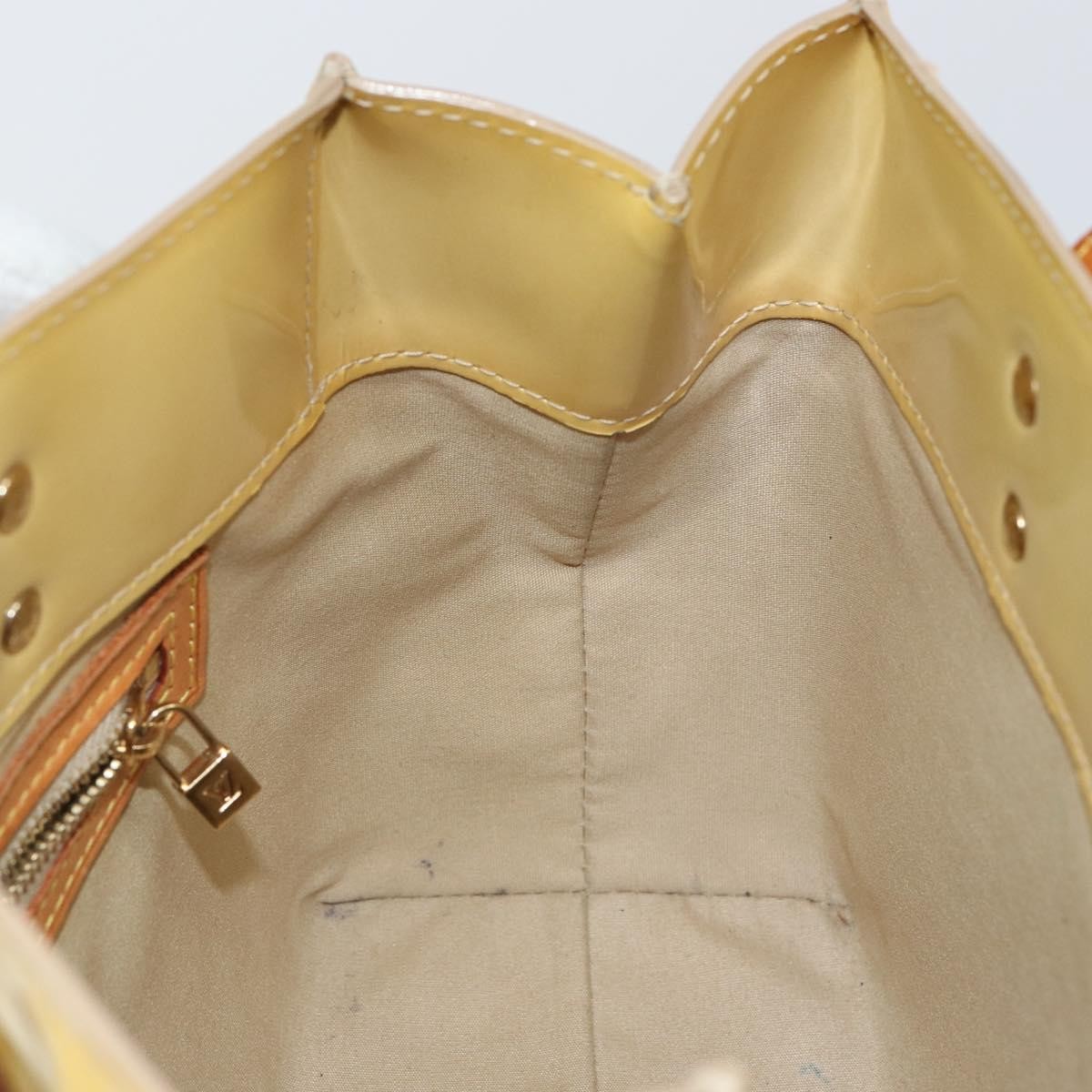 Louis Vuitton Reade Handbag Monogram Vernis Beige Patent_Leather Bag