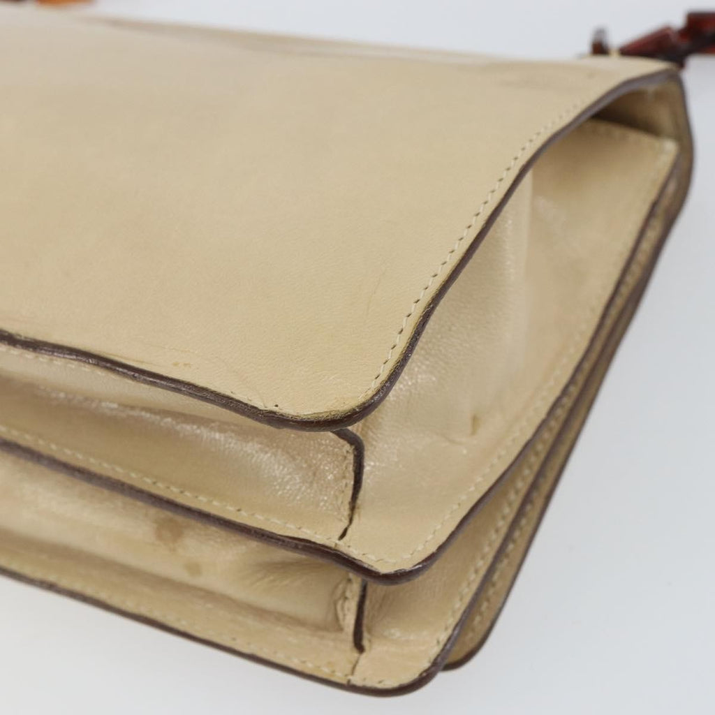 Prada Flap Shoulder Bag Leather Beige Leather Shoulder Bag Bag