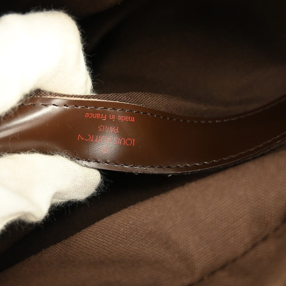 Louis Vuitton Naviglio Handbag Damier Brown Canvas Shoulder Bag