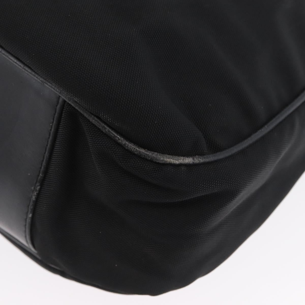 Gucci Vintage Bamboo Handle Bag Nylon Black Nylon Handbag (Pre-Owned)