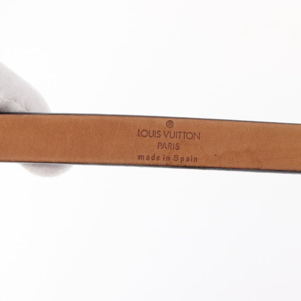 Louis Vuitton Carre Belt Leather Black Leather Belts Accessory