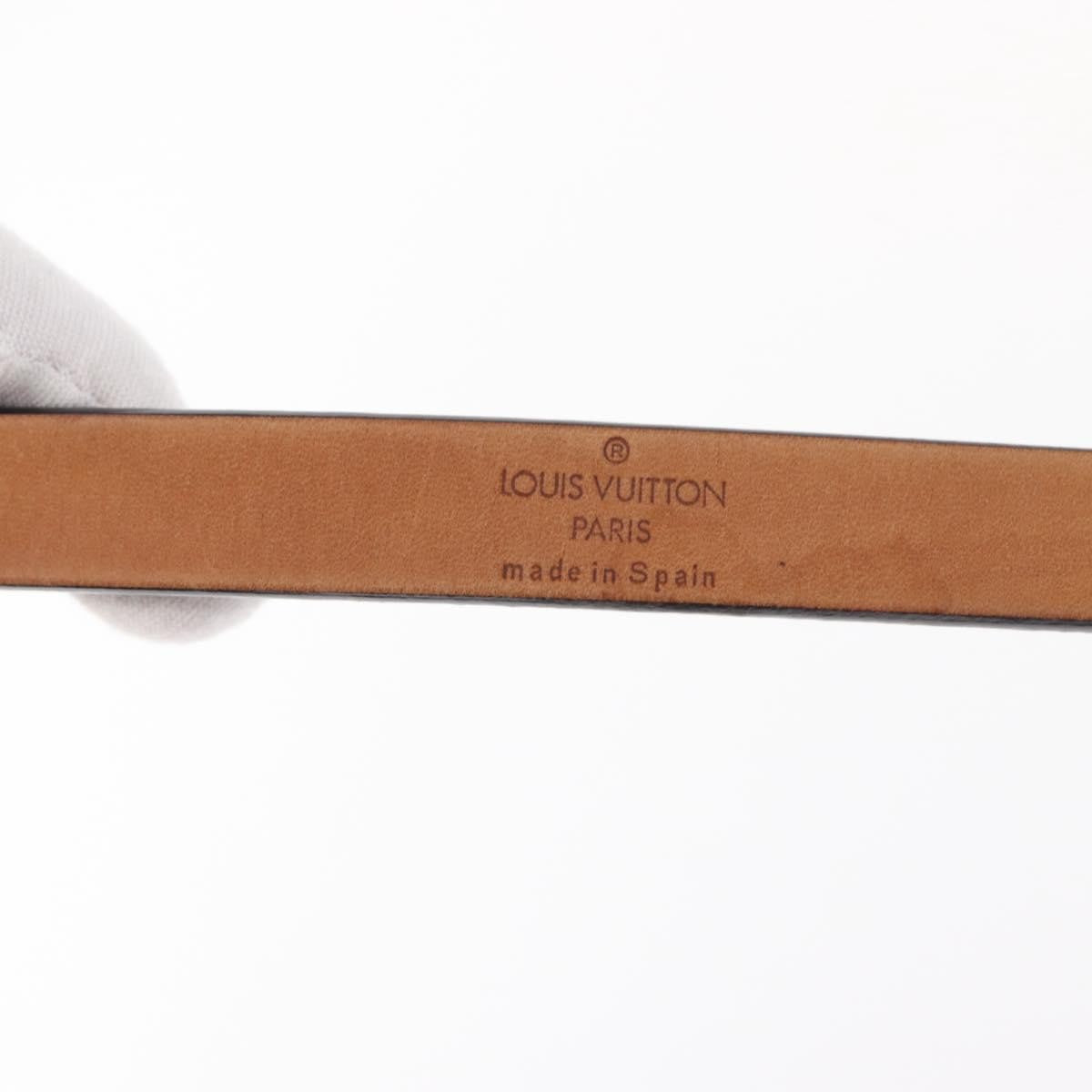 Louis Vuitton Carre Belt Leather Black Leather Belts Accessory