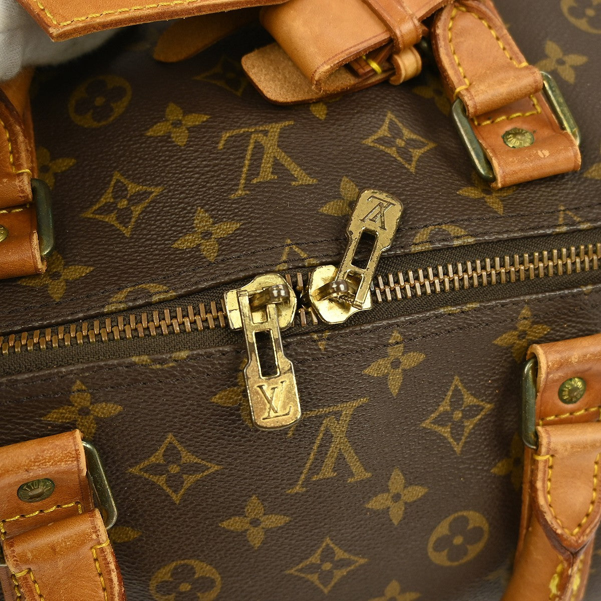 Louis Vuitton Keepall Bandouliere Bag Monogram Canvas Brown Canvas Travel Bag
