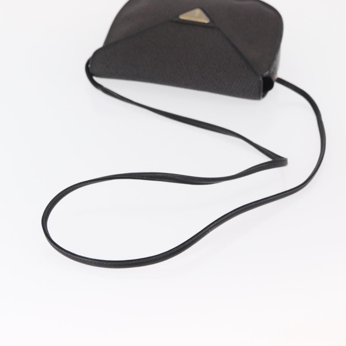 Saint Laurent Vintage Shoulder Bag Canvas Black Canvas Shoulder Bag Bag (Pre-Owned)