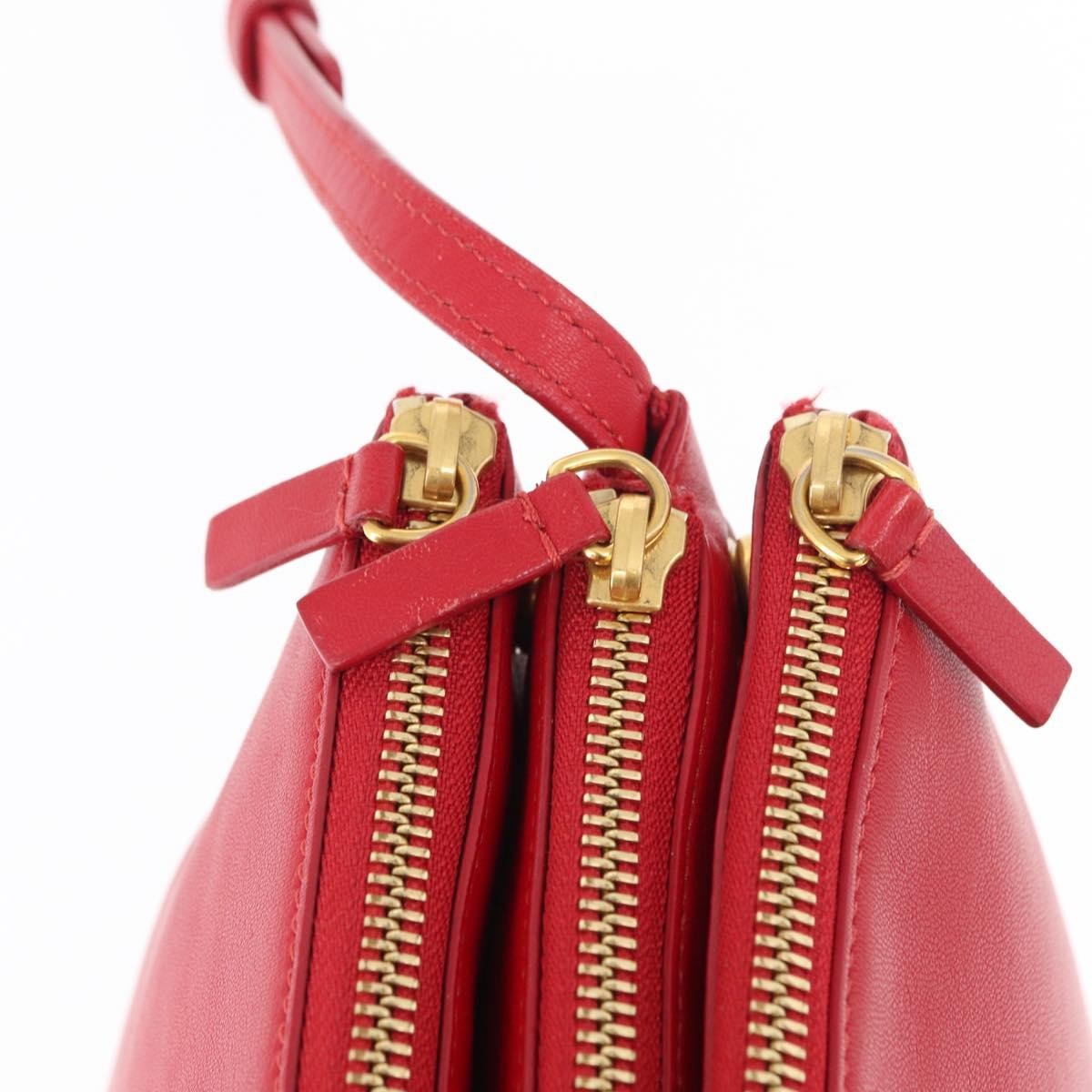 Celine Trio Crossbody Bag Leather Red Leather Shoulder Bag Bag