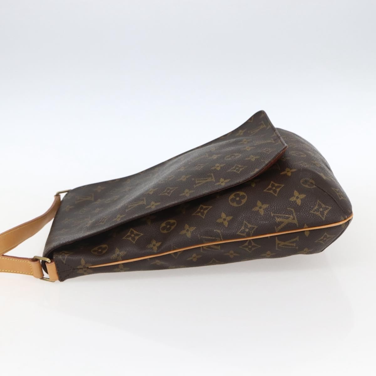 Louis Vuitton Musette Handbag Monogram Canvas Brown Canvas Shoulder Bag