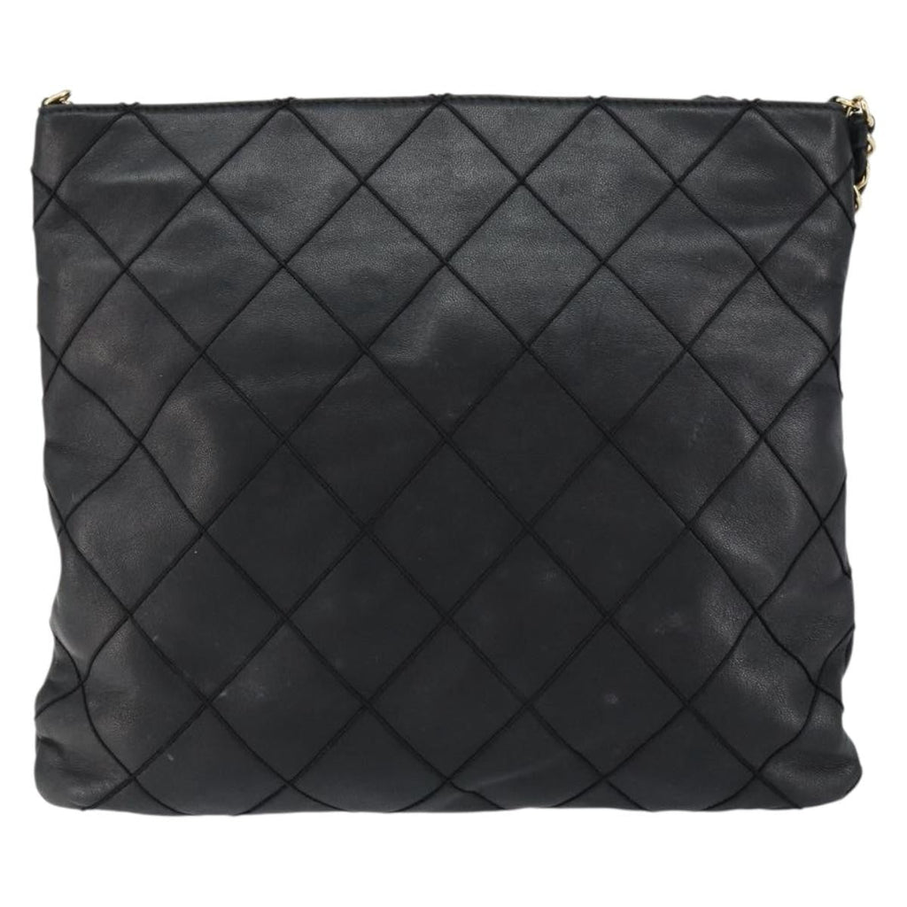 Chanel Vintage Shoulder Bag Leather Black Leather Shoulder Bag Bag