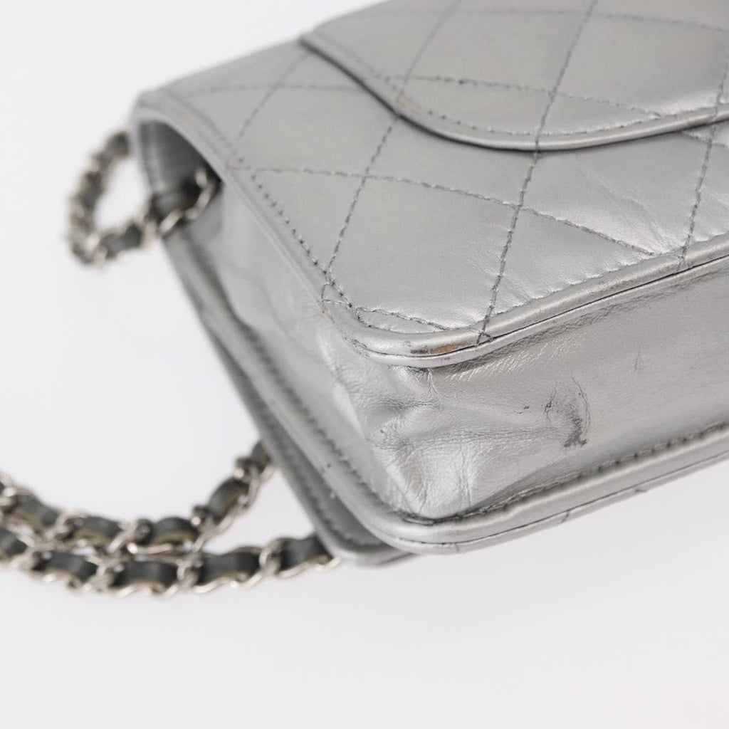 Chanel Reissue 2.55 Wallet On Chain Quilted Lambskin Silver Leather Shoulder Bag Bag