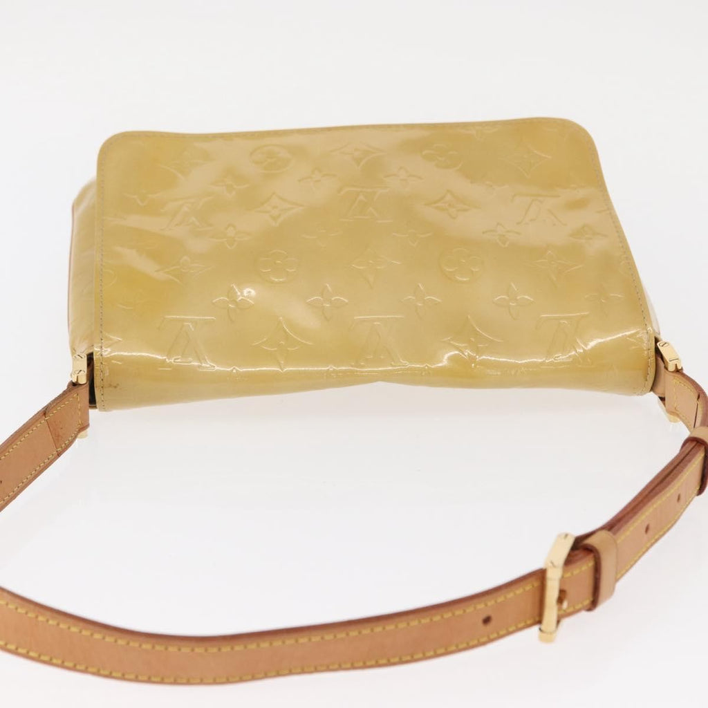 Louis Vuitton Thompson Street Handbag Monogram Vernis Beige Patent_Leather Shoulder Bag