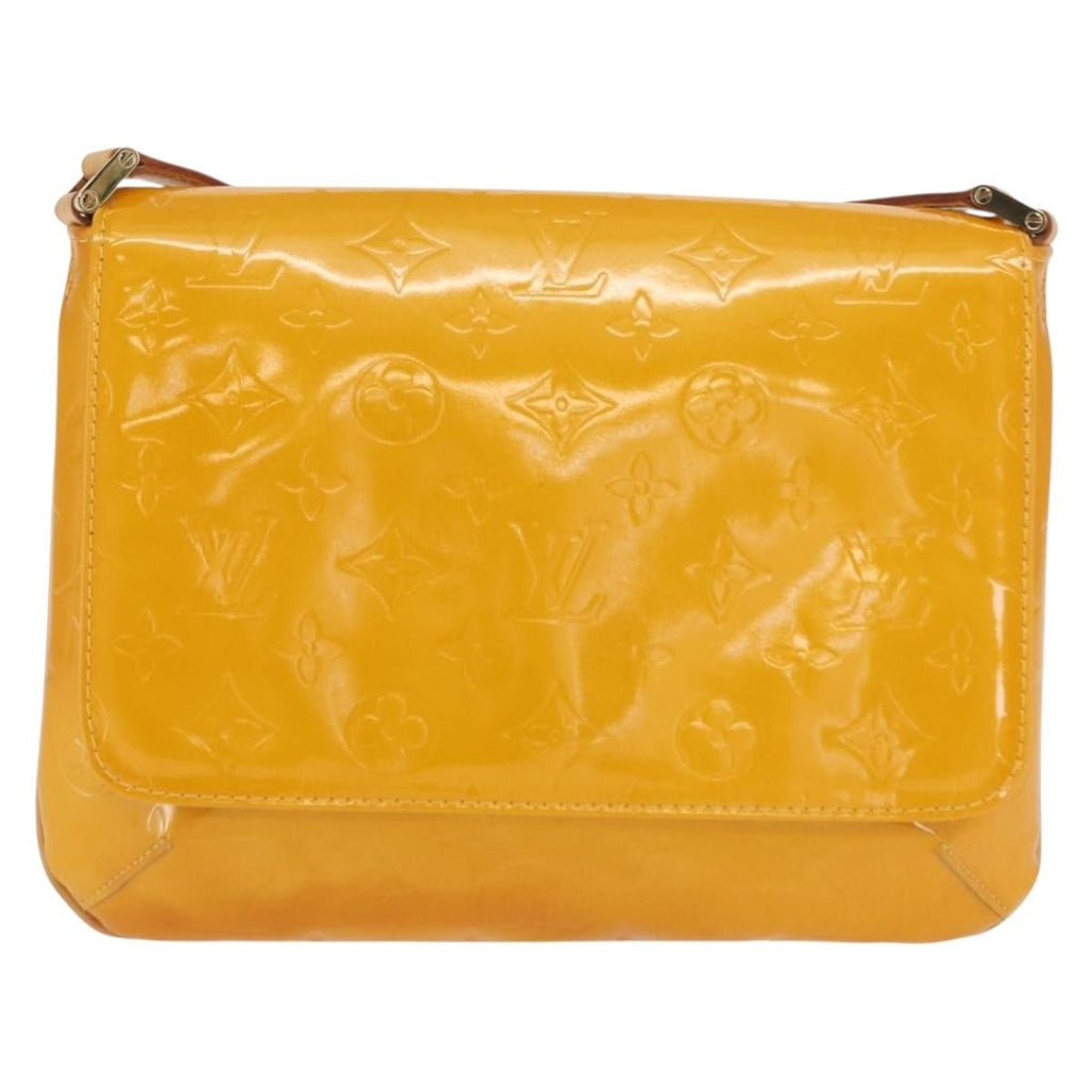 Louis Vuitton Thompson Street Handbag Monogram Vernis Yellow Patent_Leather Shoulder Bag