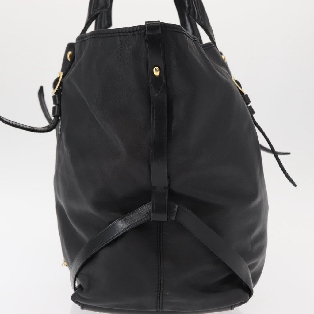 Burberry Vintage Tote Leather Black Leather Tote Bag