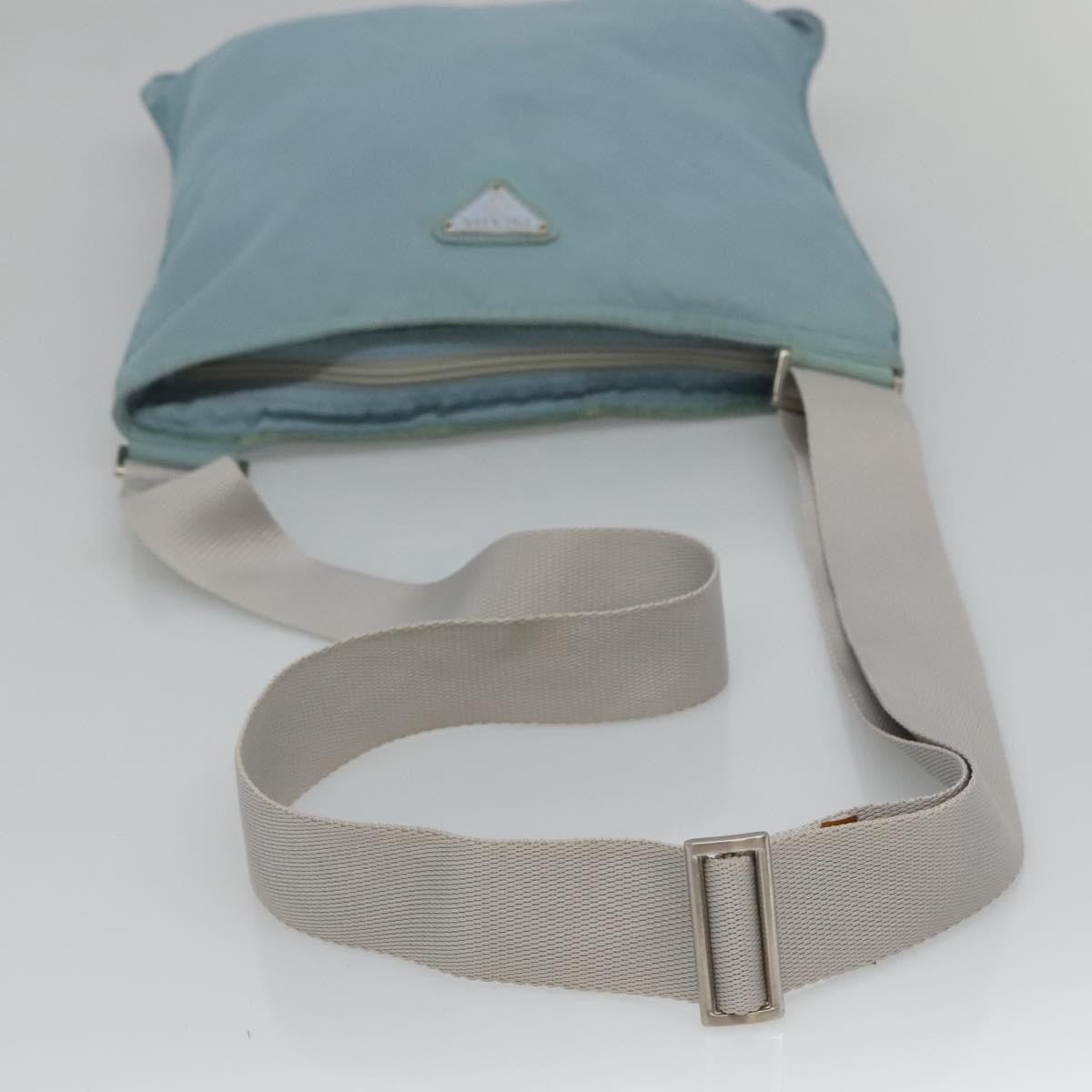 Prada Flat Messenger Bag Tessuto Blue Nylon Shoulder Bag Bag