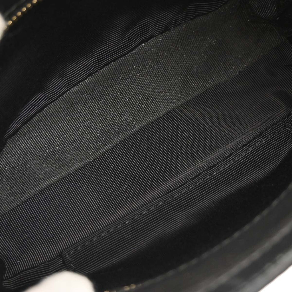 Celine Boogie Satchel Satin Black Satin Handbag