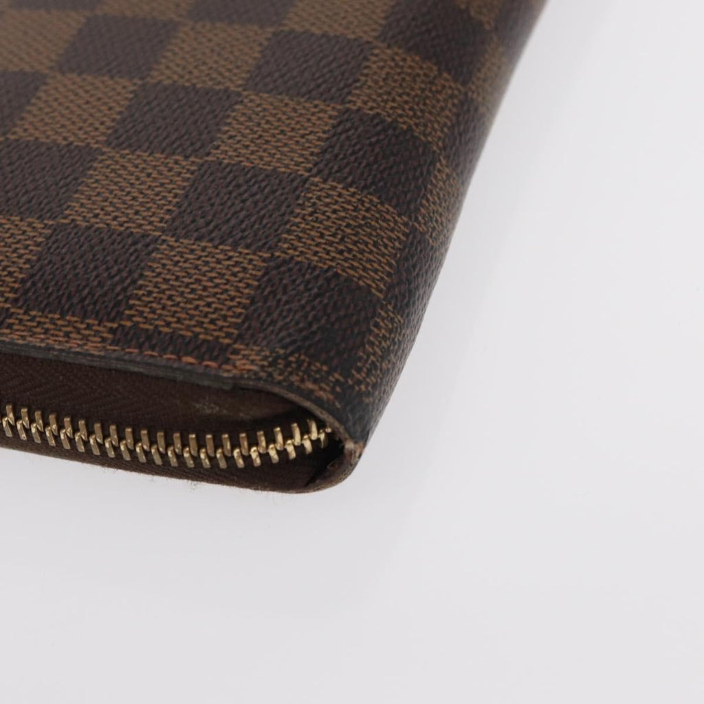 Louis Vuitton Zippy Wallet Nm Damier Brown Canvas Wallets Accessory
