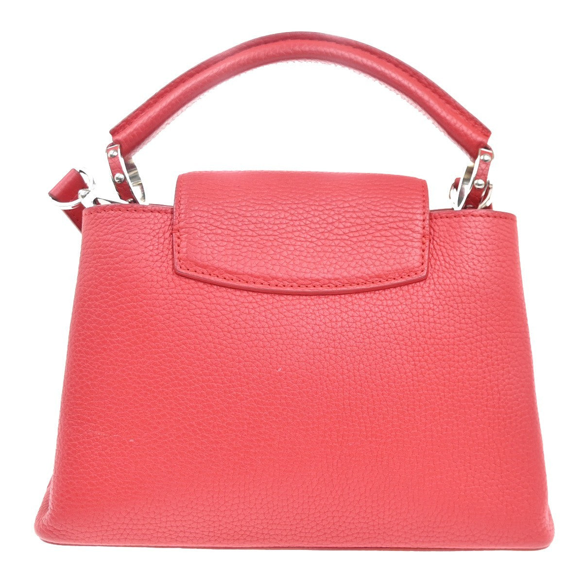 Louis Vuitton Capucines Bag Leather Red Leather Handbag