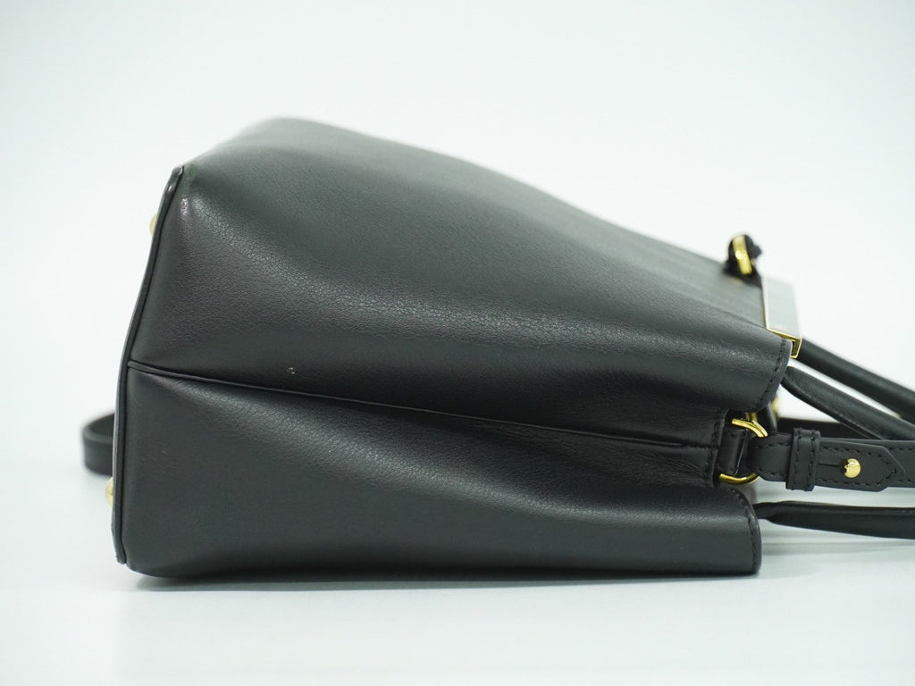 Fendi 2Jours Bag Leather Black Leather Handbag