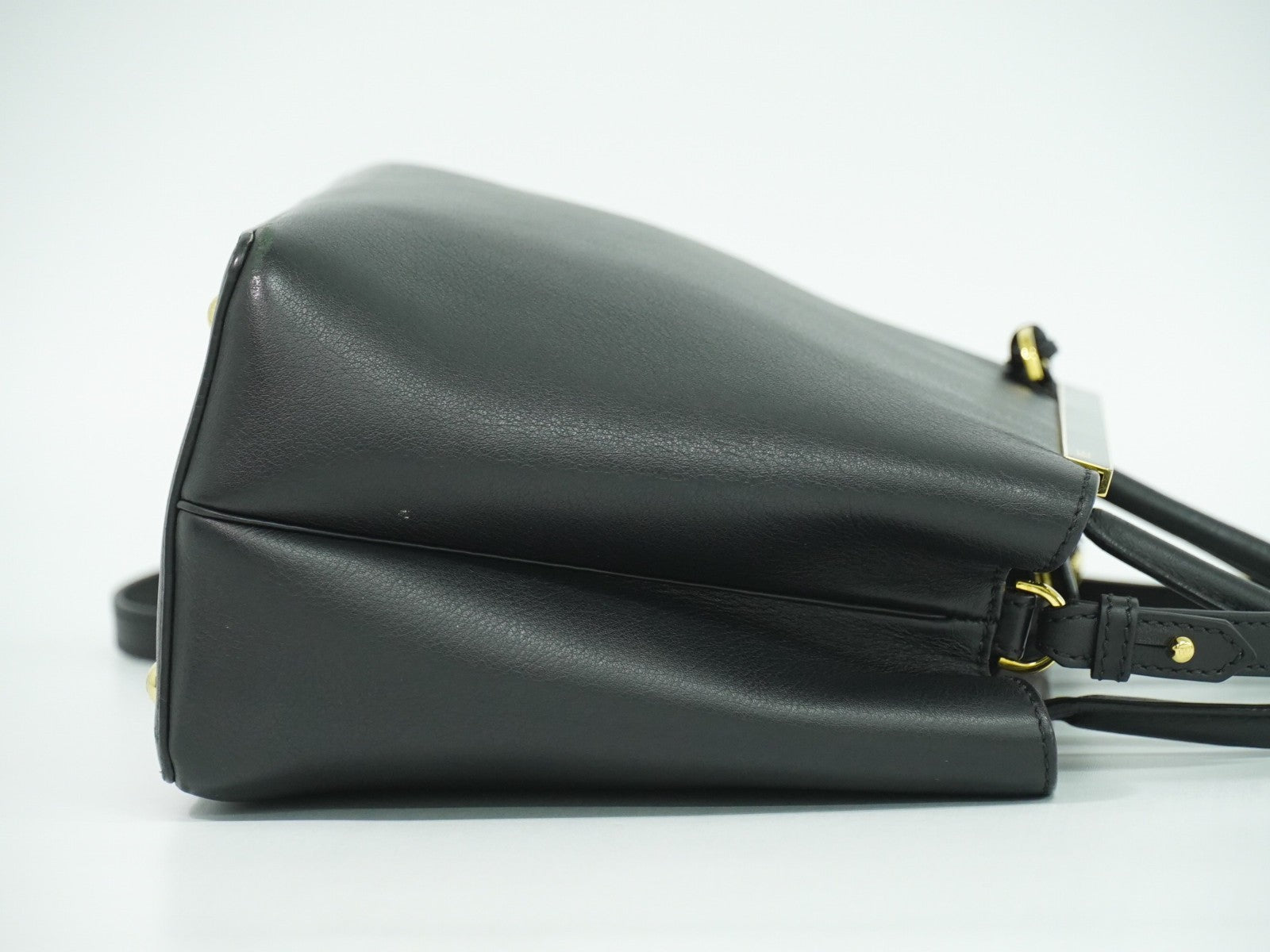 Fendi 2Jours Bag Leather Black Leather Handbag