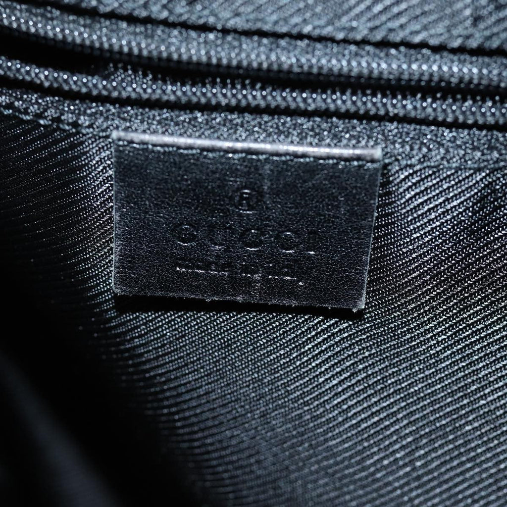Gucci Bamboo Shoulder Bag Gg Canvas Black Canvas Shoulder Bag Bag (Pre-Owned)