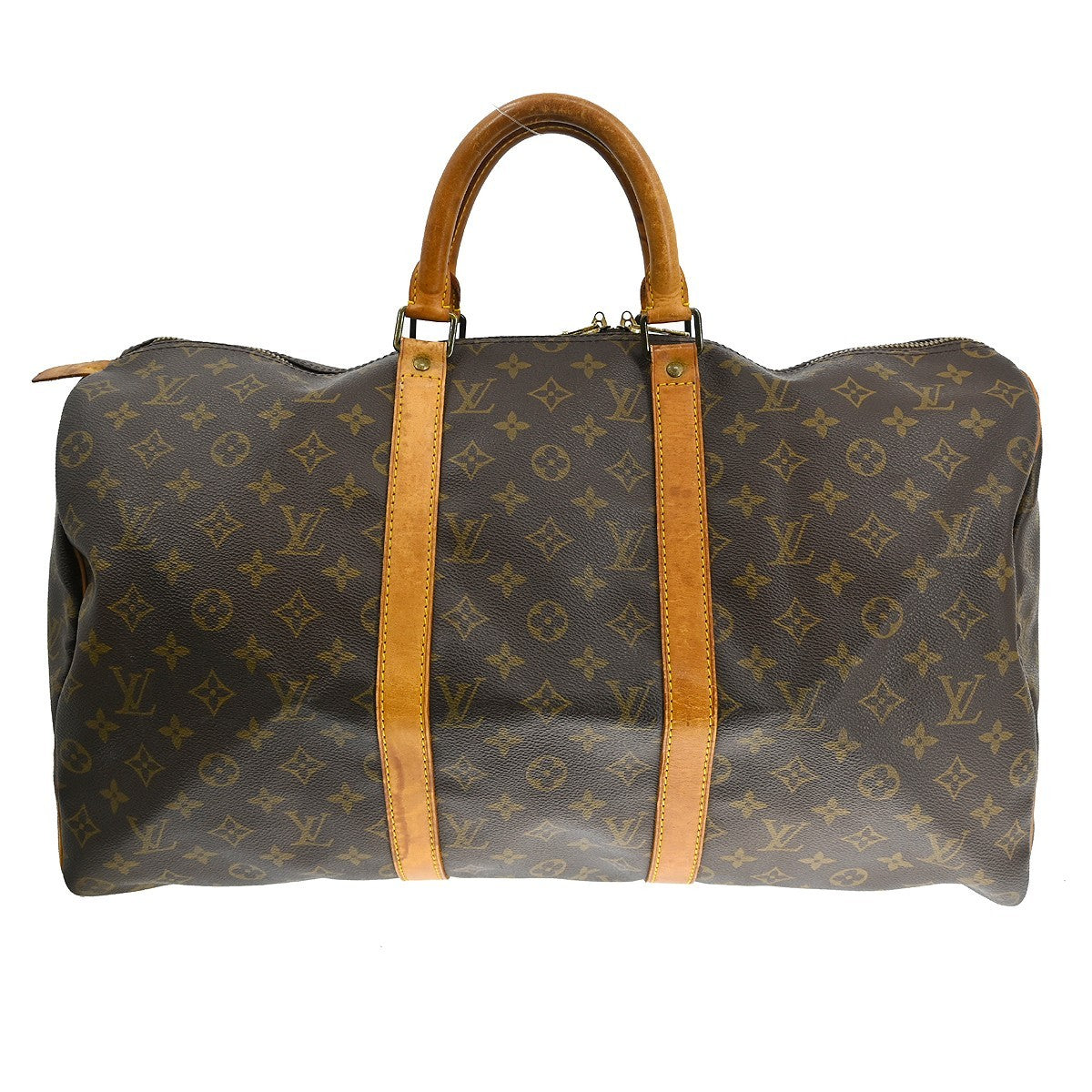 Louis Vuitton Keepall Bag Monogram Canvas Brown Canvas Travel Bag