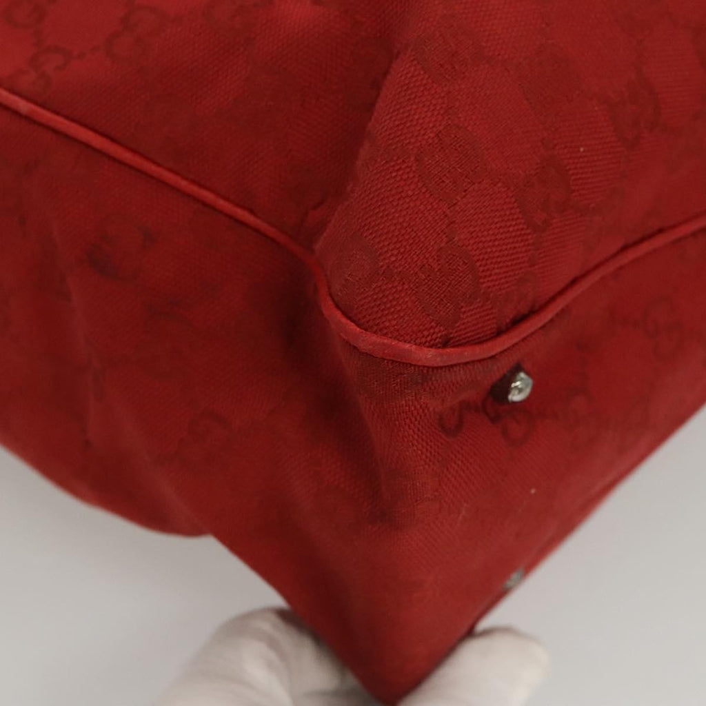 Gucci Vintage Open Tote Gg Canvas Red Canvas Tote Bag Bag (Pre-Owned)