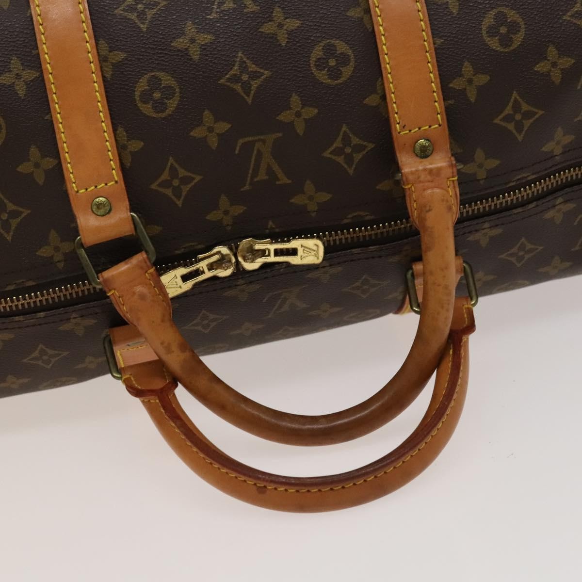 Louis Vuitton Keepall Bag Monogram Canvas Brown Canvas Travel Bag