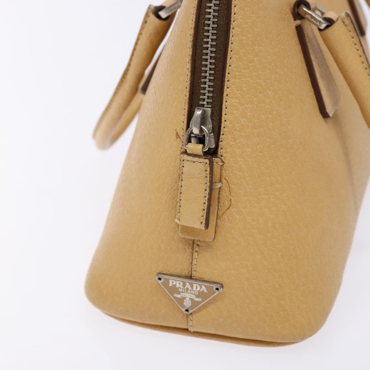 Prada Cuir Promenade Bag Saffiano Leather Beige Leather Handbag