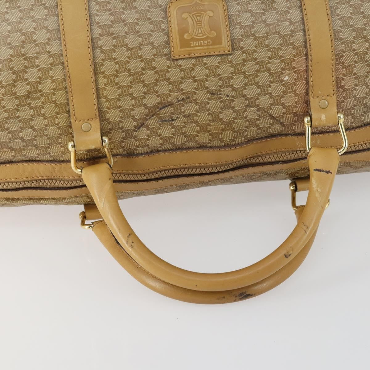 Celine Travel Duffle Bag Triomphe Coated Canvas Beige Canvas Travel Bag Bag