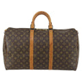 Louis Vuitton Keepall Bag Monogram Canvas Brown Canvas Travel Bag