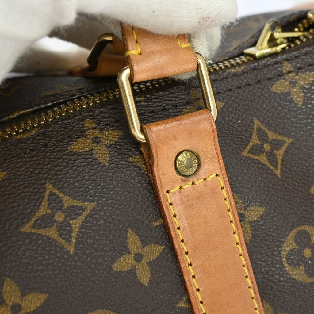 Louis Vuitton Keepall Bandouliere Bag Monogram Canvas Brown Canvas Travel Bag