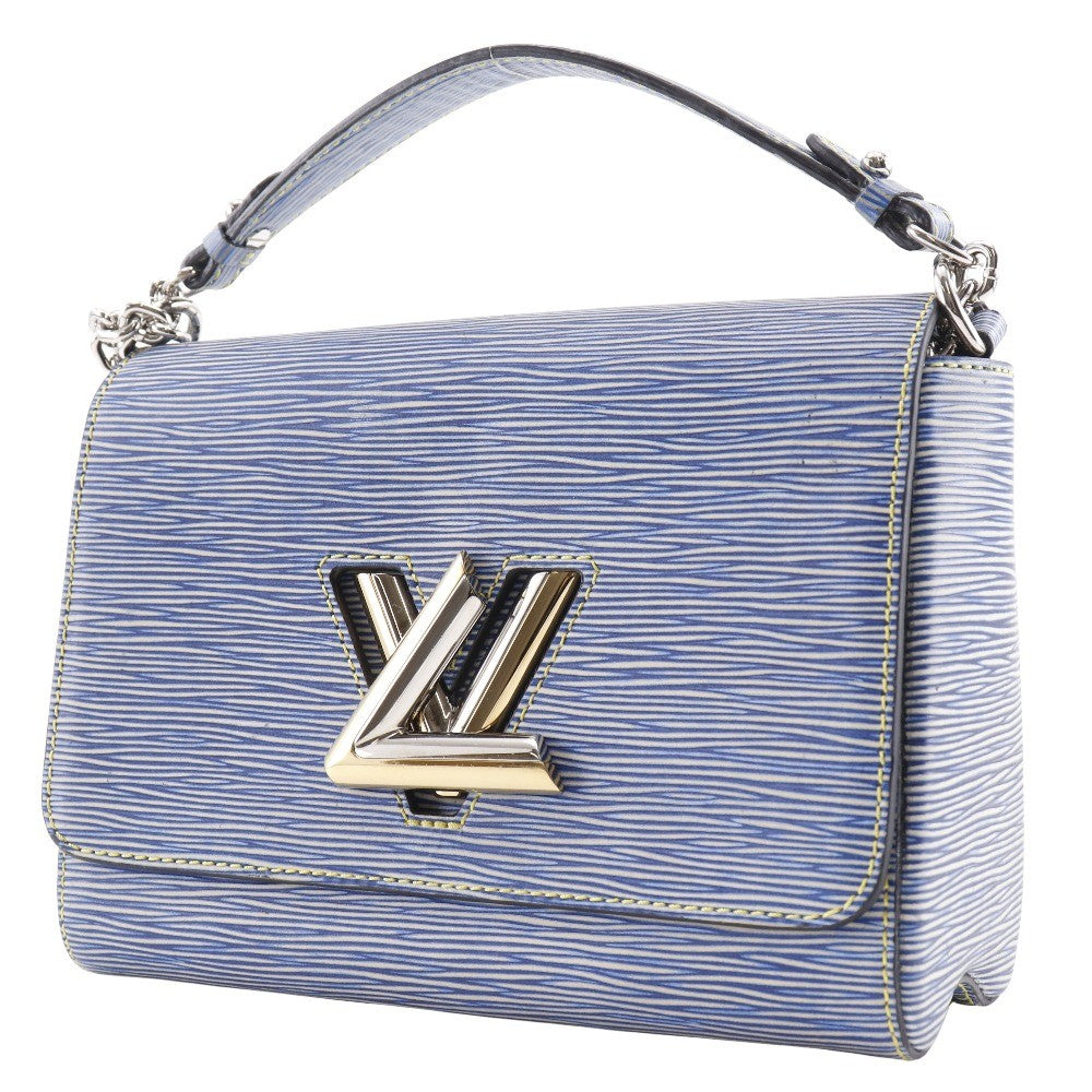 Louis Vuitton Twist Handbag Epi Leather Blue Leather Shoulder Bag