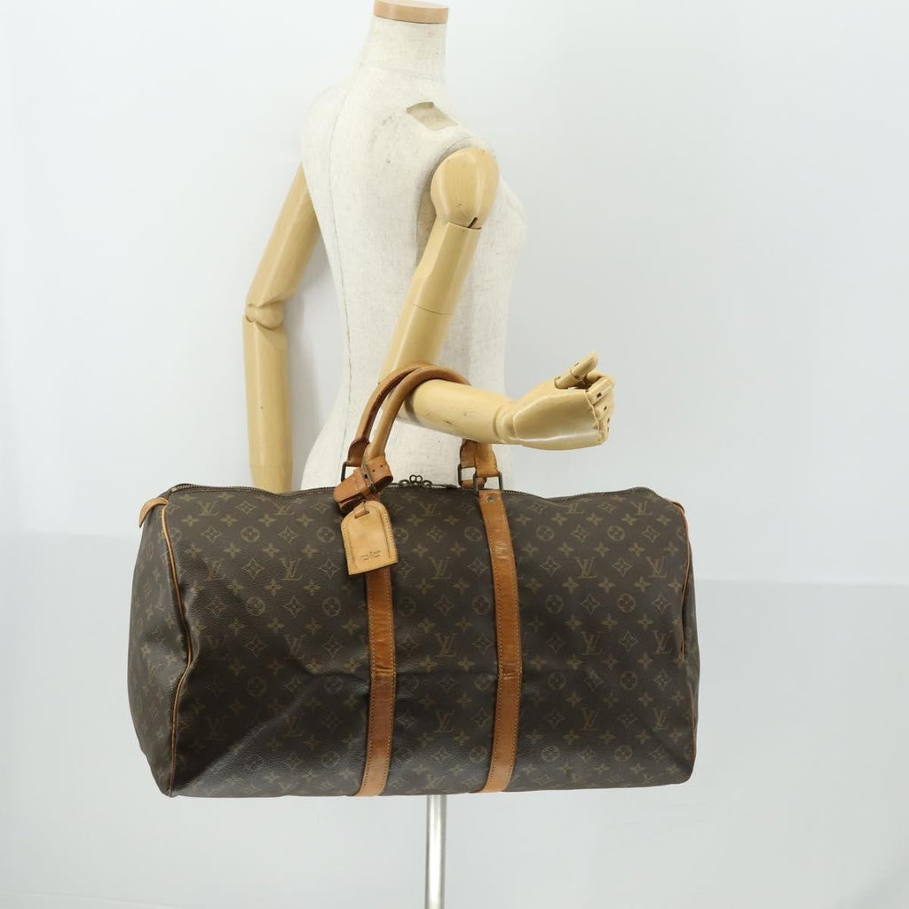 Louis Vuitton Keepall Bag Monogram Canvas Brown Canvas Travel Bag