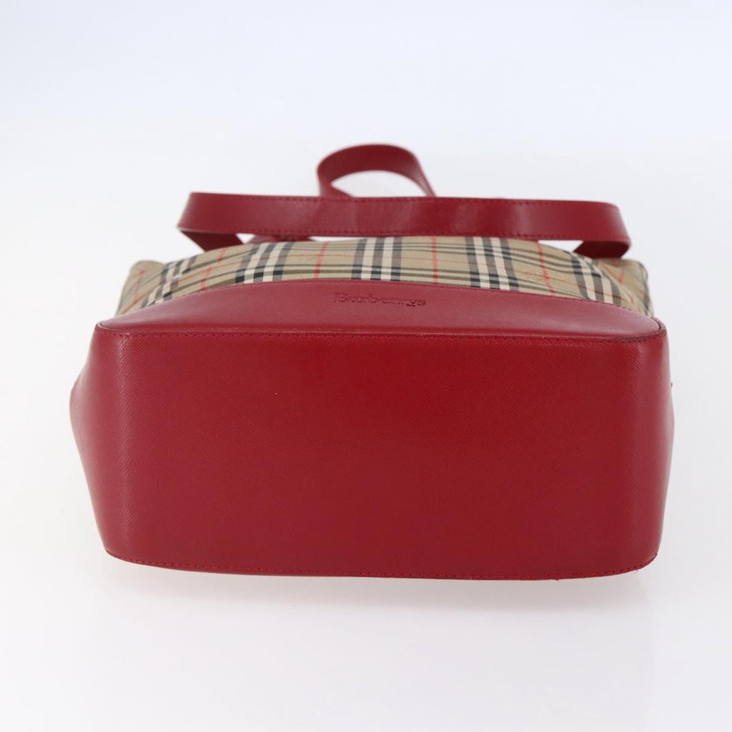 Burberry Nova Check Tote Canvas Check Pattern Beige Canvas Tote Bag