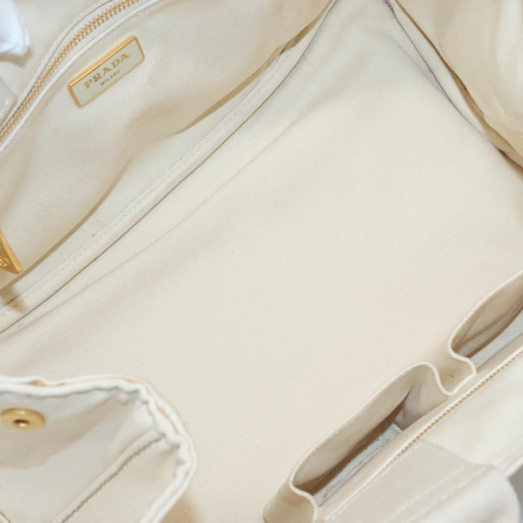 Prada Canapa Tote Canvas White Canvas Tote Bag Bag