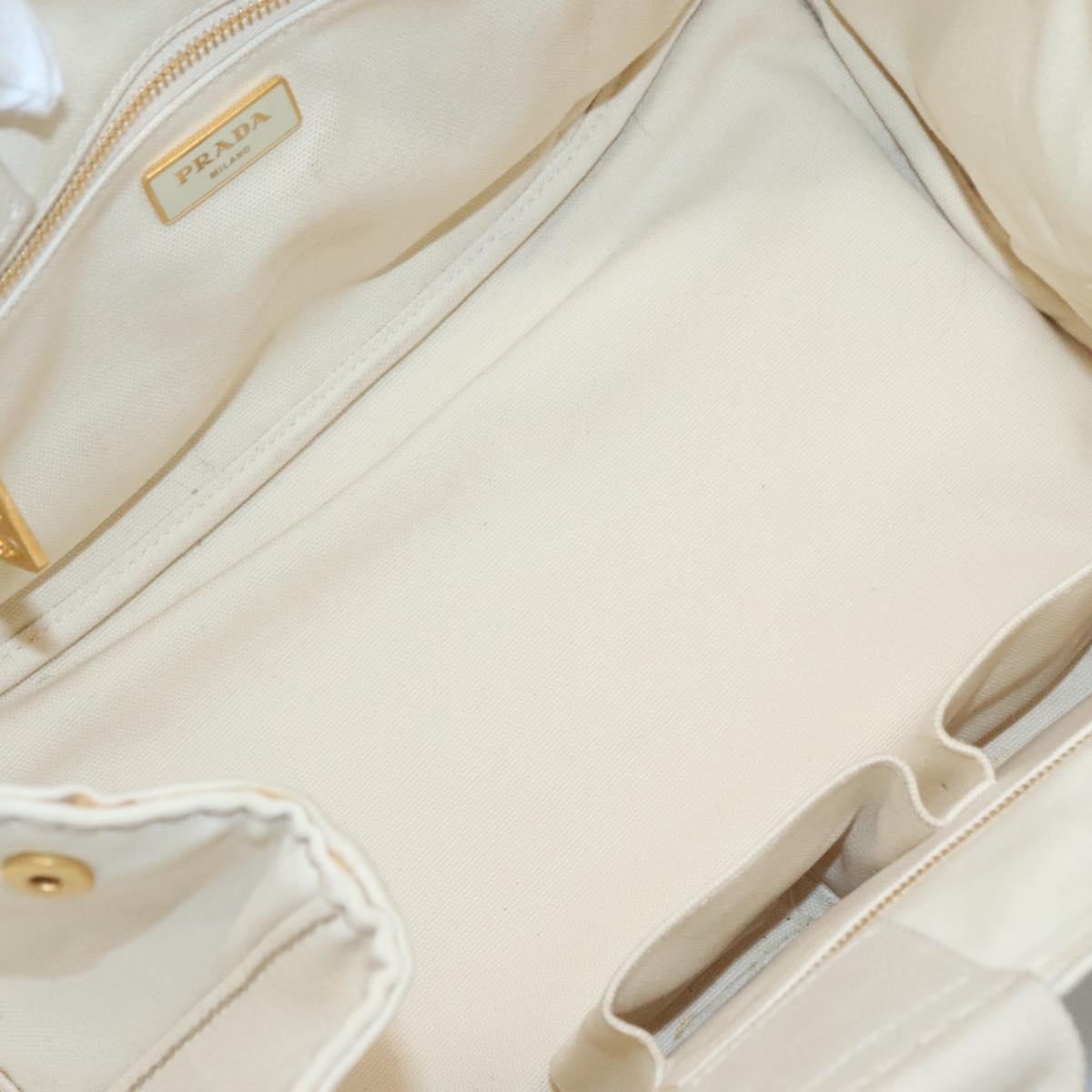 Prada Canapa Tote Canvas White Canvas Tote Bag Bag