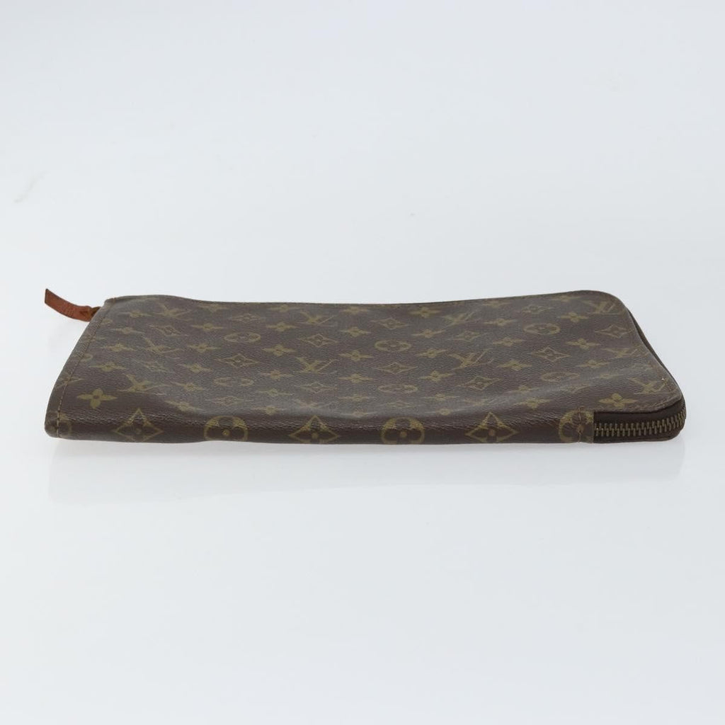 Louis Vuitton Poche Documents Monogram Canvas Brown Canvas Clutche & Pouche Bag