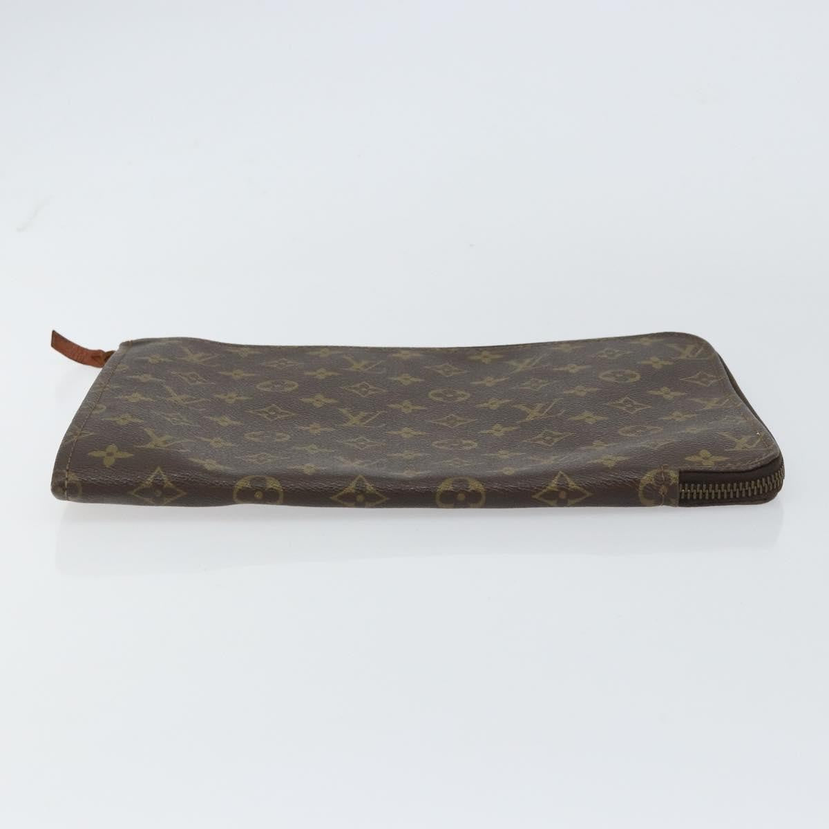 Louis Vuitton Poche Documents Monogram Canvas Brown Canvas Clutche & Pouche Bag