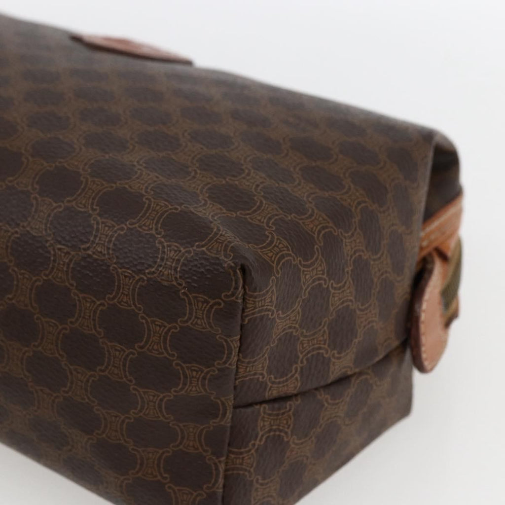 Celine Macadam Pochette Canvas And Leather Brown Canvas Clutche & Pouche Bag