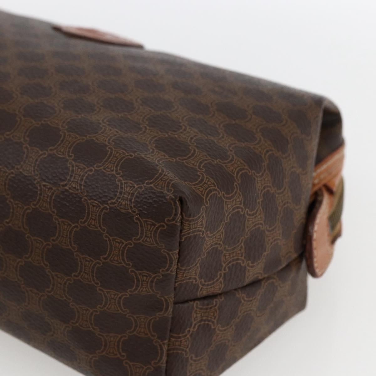 Celine Macadam Pochette Canvas And Leather Brown Canvas Clutche & Pouche Bag