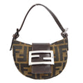 Fendi Cookie Hobo Zucca Canvas Brown Canvas Clutche & Pouche Bag