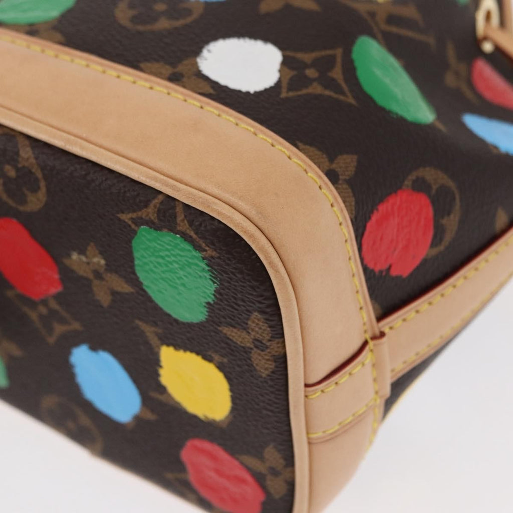 Louis Vuitton Noe Handbag Yayoi Kusama Painted Dots Monogram Canvas Brown Canvas Handbag