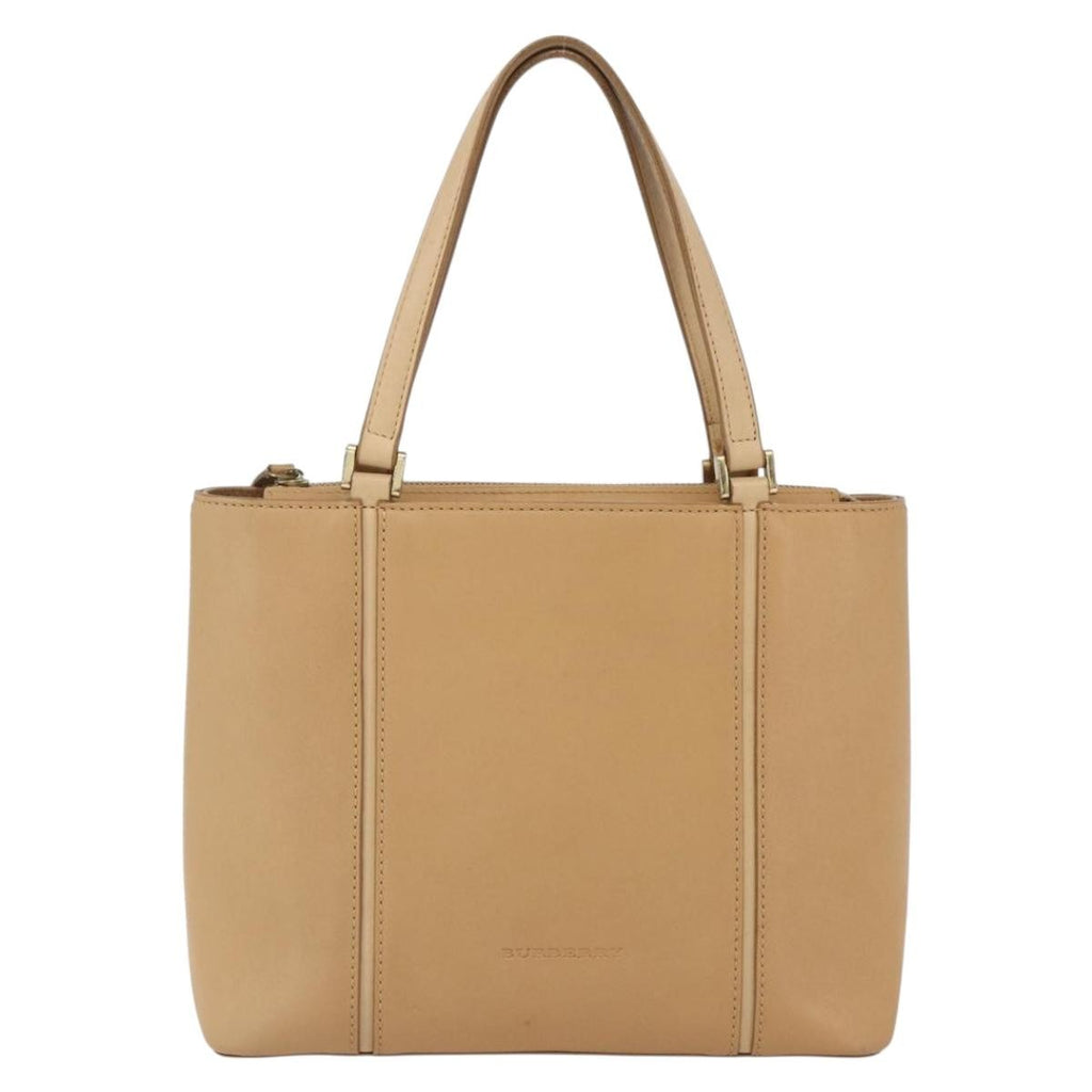 Burberry Vintage Handbag Leather Beige Leather Handbag
