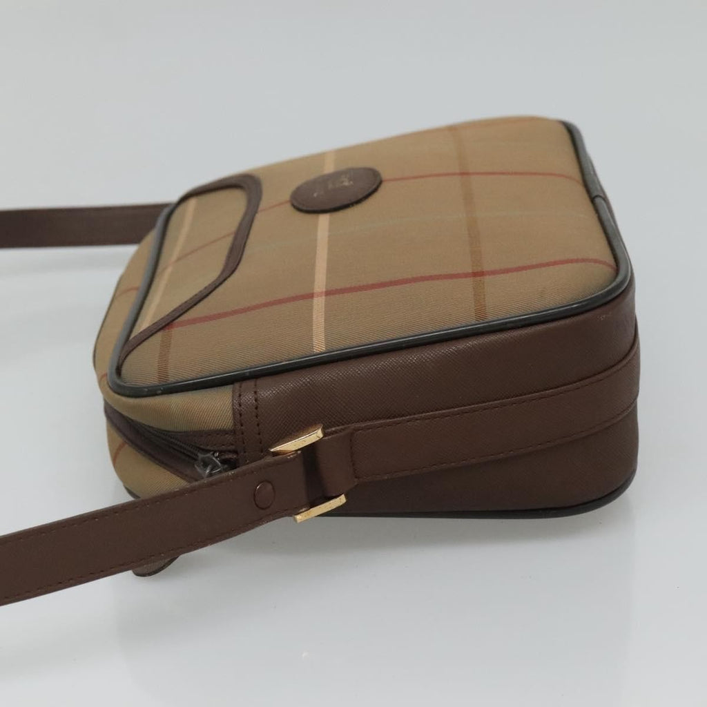 Burberry Nova Check Shoulder Bag Canvas And Leather Beige Canvas Shoulder Bag